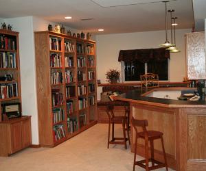 Basement Bar and Library