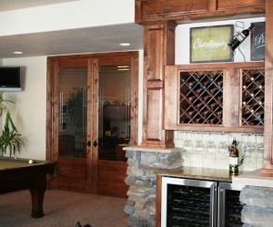 Wine Cabinet Area with Architectural Detail