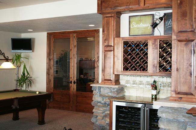 Wine Cabinet Area with Architectural Detail