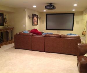 Media center with projector