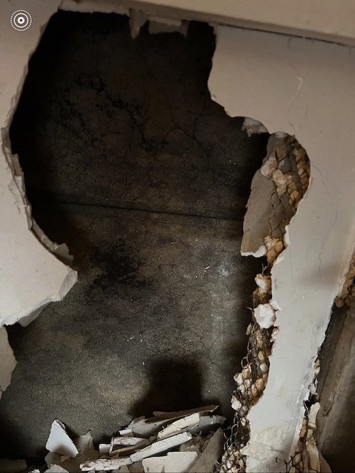 Toxic mold found behind bathroom and bedroom wall in Jessica's home.
