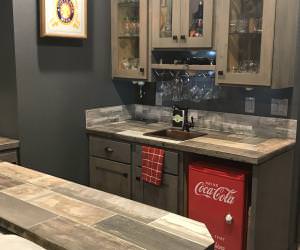 basement remodeling custom wet bar Parker, CO