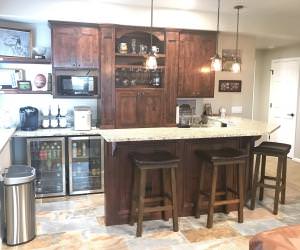 basement remodeling custom wet bar Parker, CO