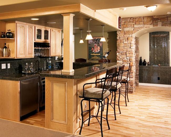 basement finishing ideas modern bar