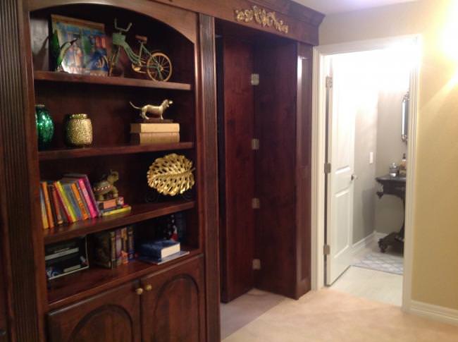 secret bookshelf custom basement remodel Parker, CO