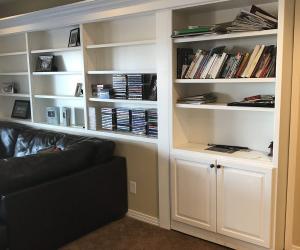 Built in book shelves