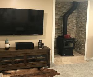 built in fire place