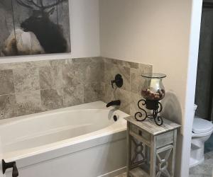 Custom built in bathtub