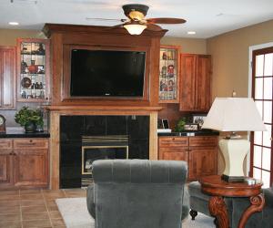 Custom Fireplace and Media Area