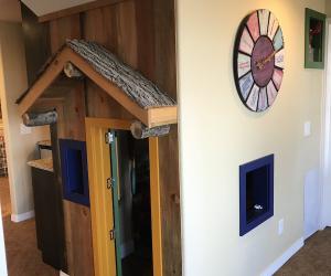 Custom kids playhouse, built in