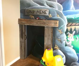 Kids play area leading into playhouse