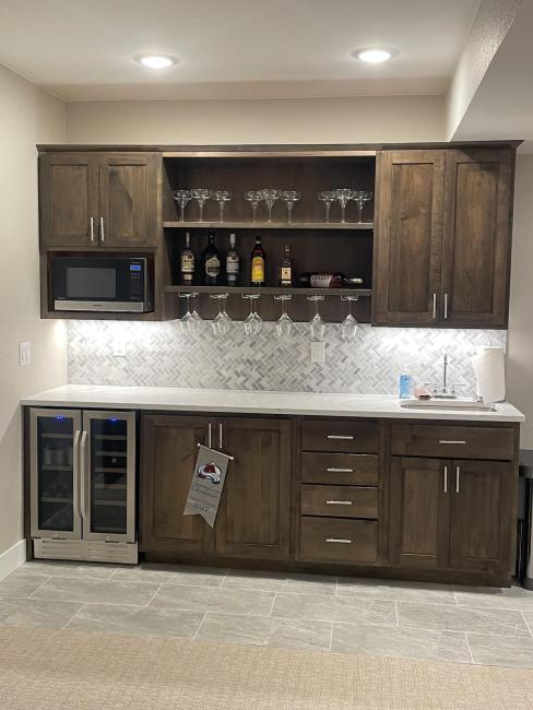 basement wet bar in parker co