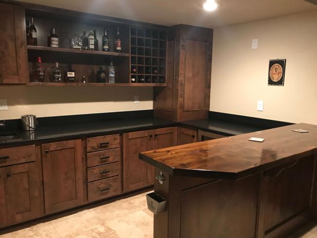 Custom wet bar