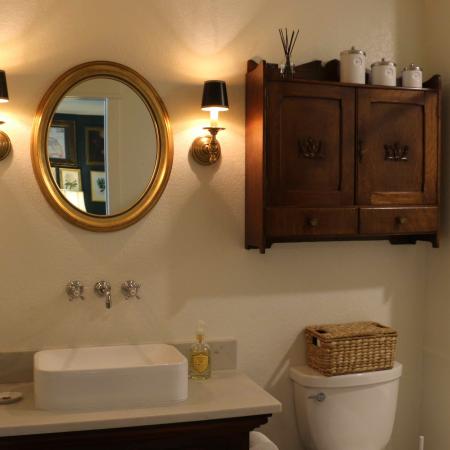 Back bathroom wall